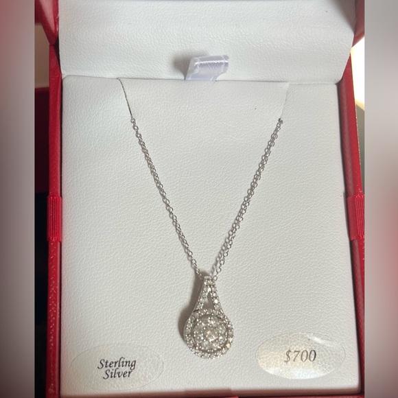 Macy's Silver Diamond Pendant Necklace